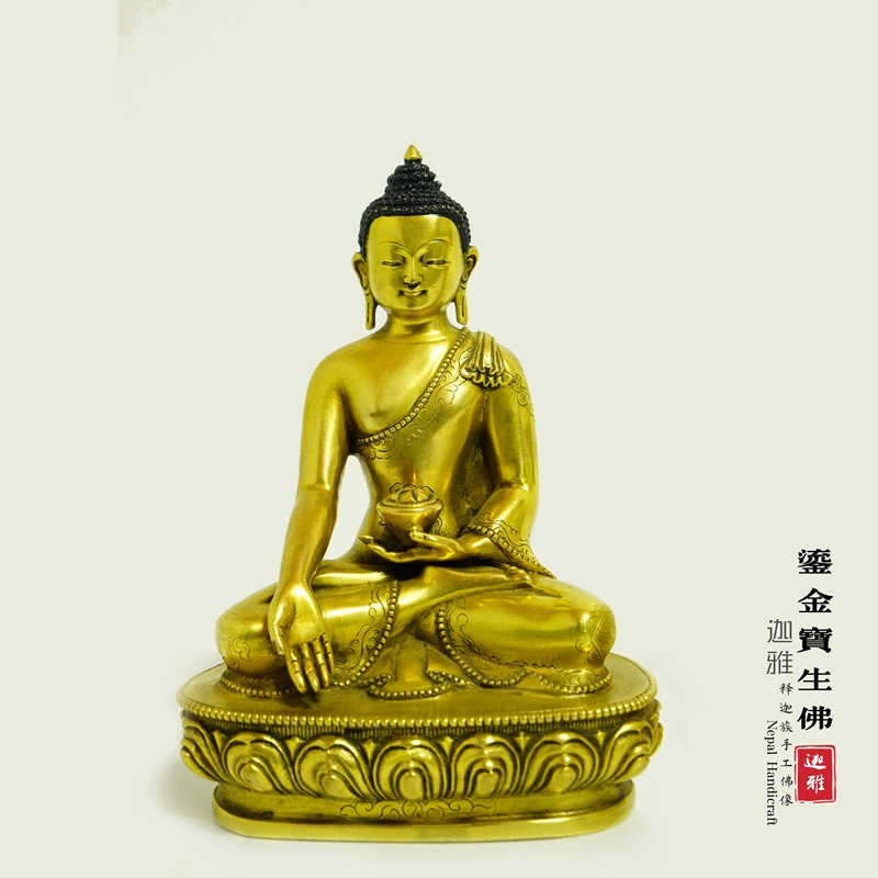 鎏金彩绘绿度母-22cm_绿度母_菩萨部_佛像_产品_尼泊尔佛像网