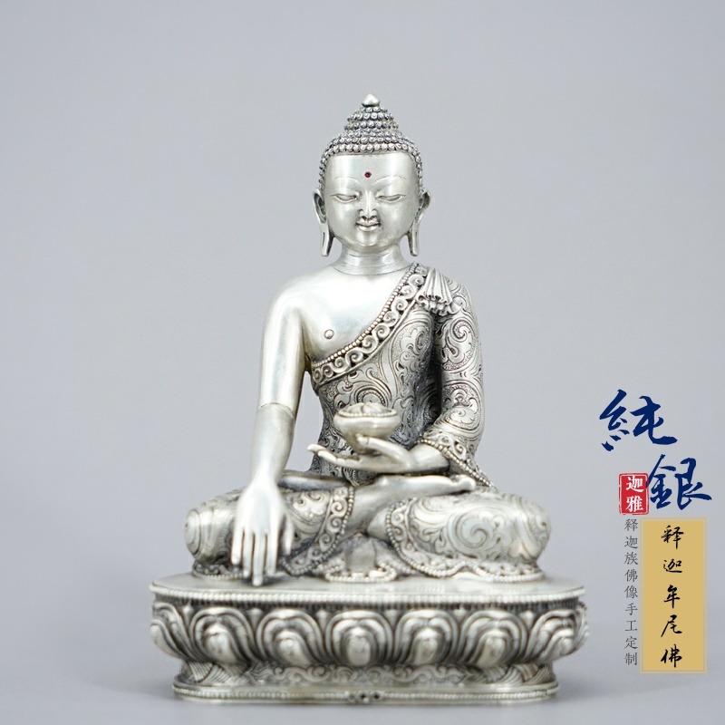 纯银释迦佛-14cm