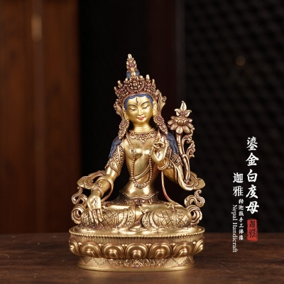 鎏金白度母-22cm