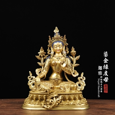 鎏金绿度母-24cm