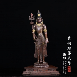 紫铜站姿文殊-60cm