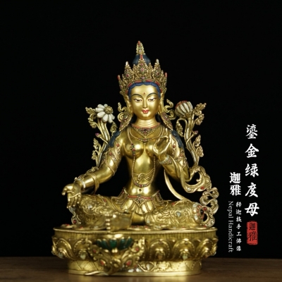 鎏金绿度母-40cm