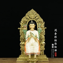 泥金彩绘弥勒-67cm