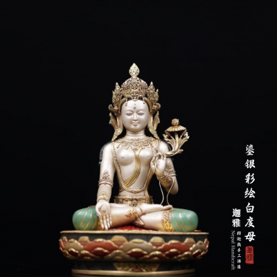 彩绘白度母-42cm