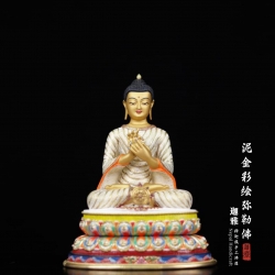 泥金彩绘弥勒佛-33cm