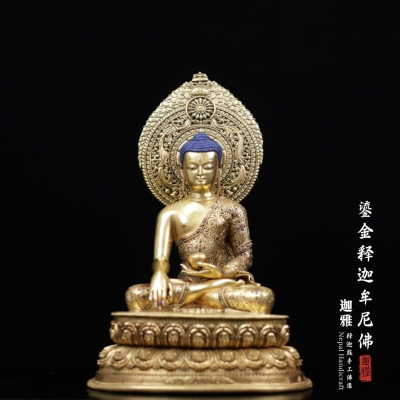 鎏金释迦牟尼佛-40cm