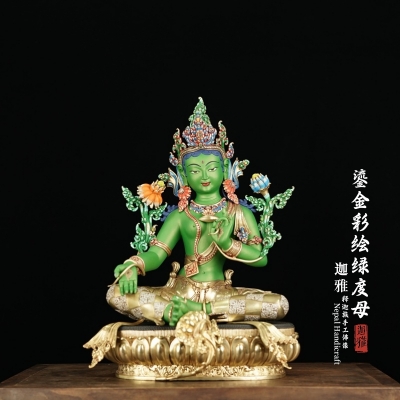 彩绘绿度母-50cm