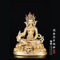 鎏金坚牢地神-40cm