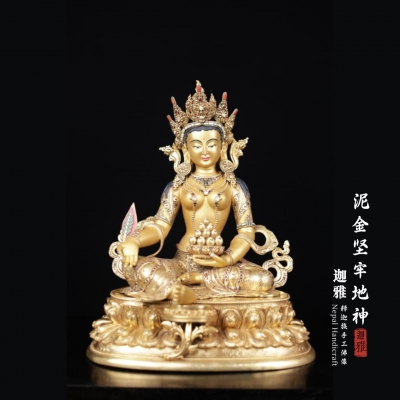 鎏金坚牢地神-40cm