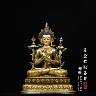 鎏金弥勒菩萨-45cm