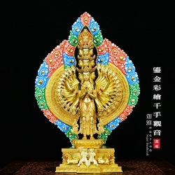 鎏金千手观音-50cm