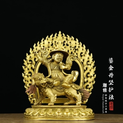 鎏金丹坚护法-25cm