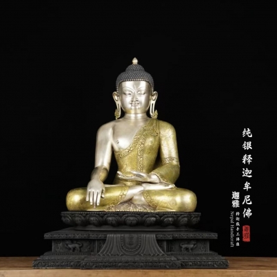 纯银释迦牟尼-63cm