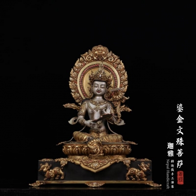 做旧文殊菩萨-46cm