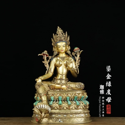 鎏金绿度母-55cm32cm35cm