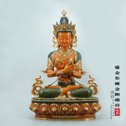 鎏金彩绘金刚持-68cm