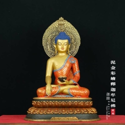 泥金彩绘释迦牟尼佛-52cm