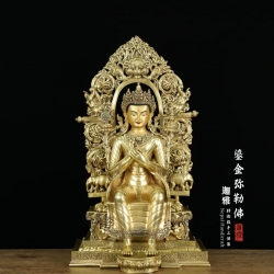 鎏金弥勒佛-68cm
