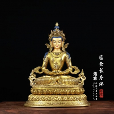 鎏金长寿佛-43cm