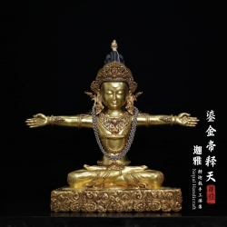 鎏金帝释天-60cm