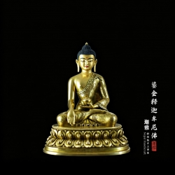 鎏金释迦牟尼佛-16cm