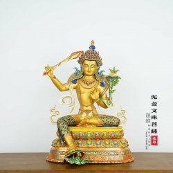 泥金文殊菩萨-54cm