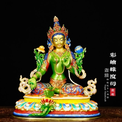 彩绘绿度母-23cm