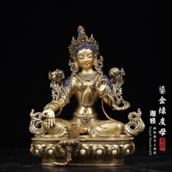 鎏金绿度母-22cm