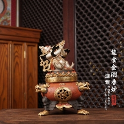 彩绘能食金刚香炉-32cm