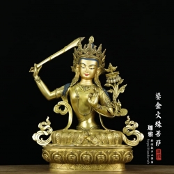 鎏金文殊菩萨-48cm