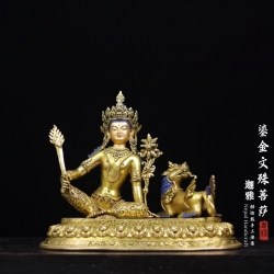 鎏金文殊菩萨-30cm