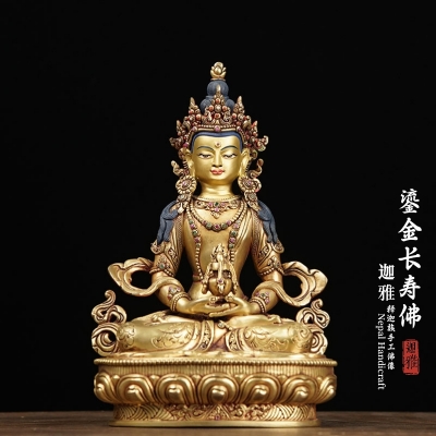 鎏金长寿佛-22cm