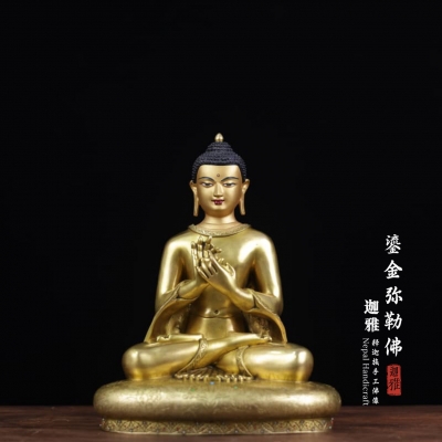 鎏金弥勒佛-28cm