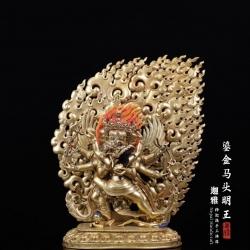 鎏金马头明王-42cm