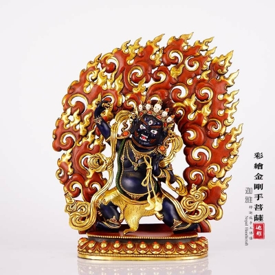 彩绘金刚手菩萨-30cm