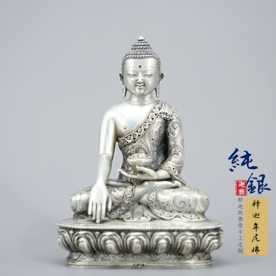 纯银释迦佛-14cm