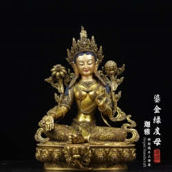鎏金绿度母-40cm