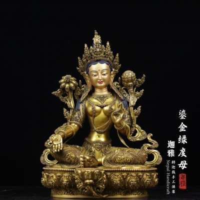 鎏金绿度母-40cm