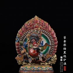 彩绘黑袍怙主-48cm