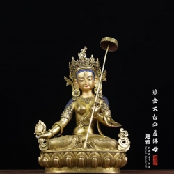鎏金大白伞盖佛母-37cm