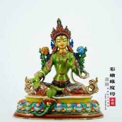 彩绘绿度母-23cm