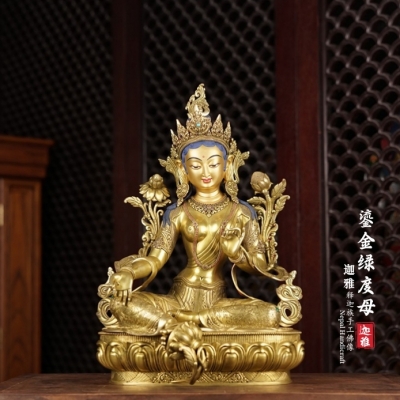 鎏金绿度母-49cm
