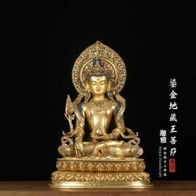 鎏金地藏王菩萨-48cm