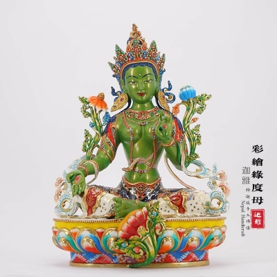 彩绘绿度母-39cm