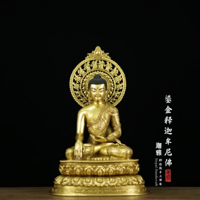 鎏金释迦牟尼佛-40cm